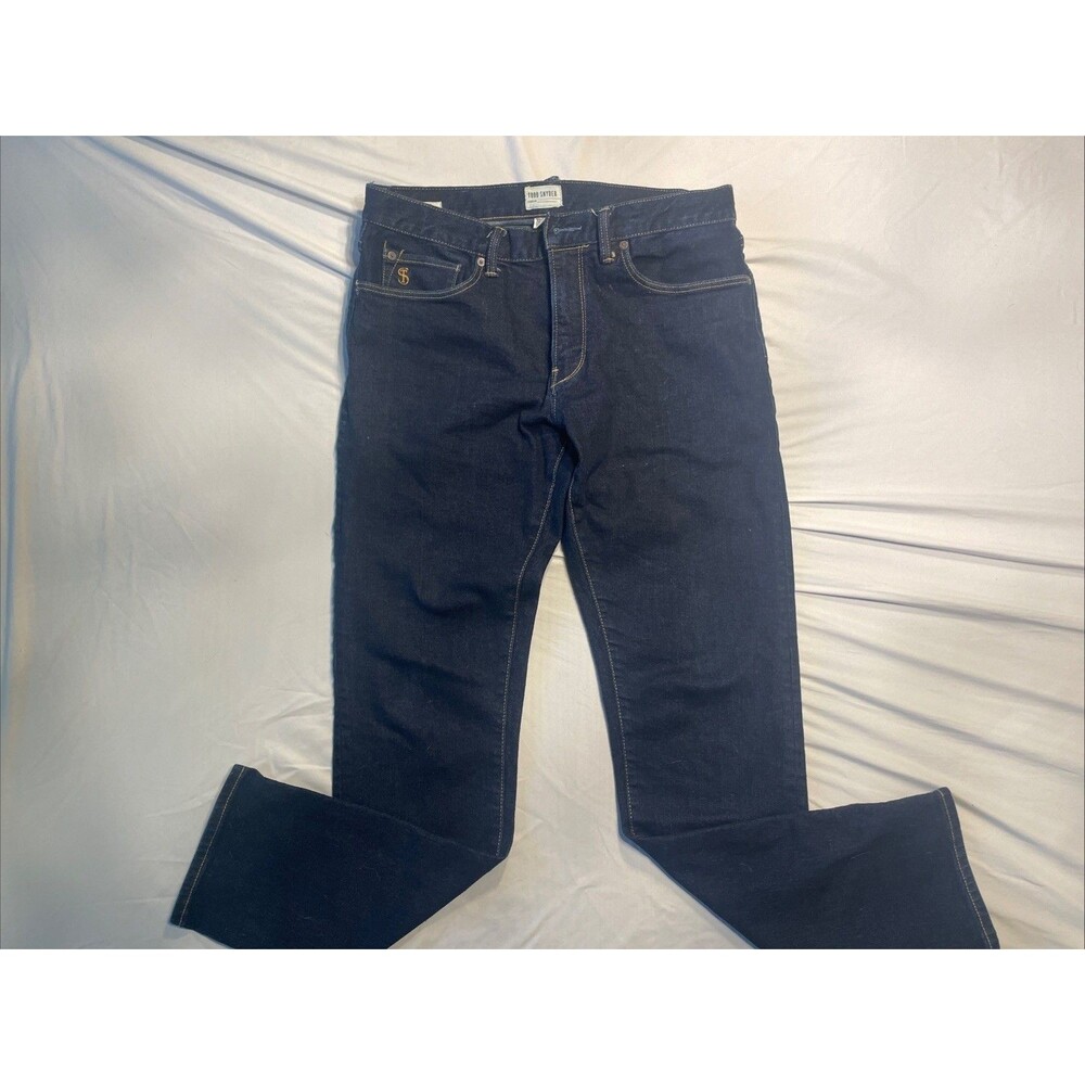 Todd Snyder Men’s Navy Moleskin Jeans 5-Pocket Button Fly - 32 X 32 Slimfit